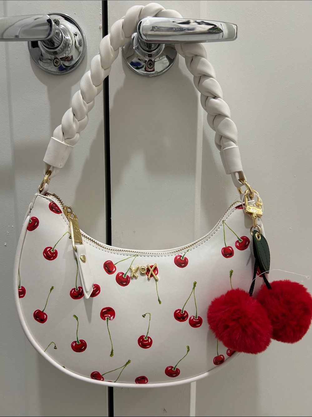 Betsey Johnson (NWT) Cherry Print Crescent Shoulder Bag